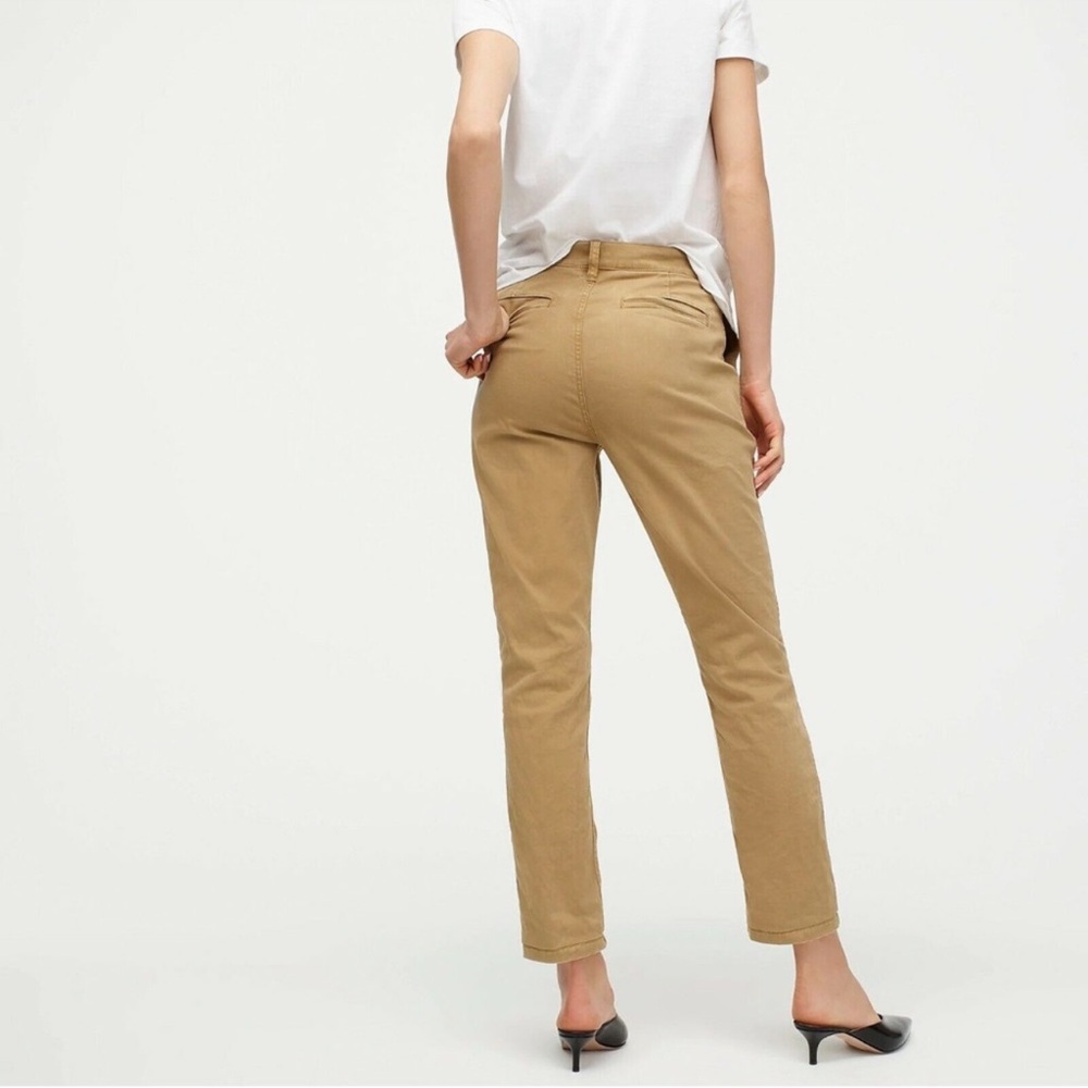 NWT J. Crew Women's Vintage Straight Stretch Chino Honey Brown, Petite Size 26